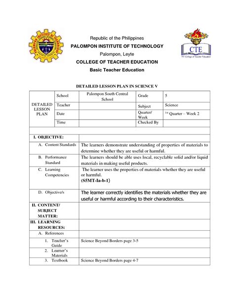 semi detailed lesson plan grade 5|Semi Detailed Lesson Plan in Science 5 by May Ann M. Antiquisa .